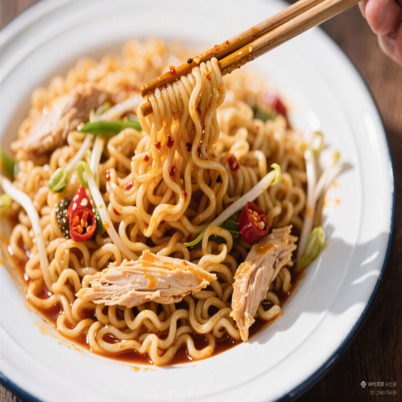 Stirate Fritura Instant Noodle cinesi Grado piccante Piccante Descrizione Noodle cinesi Instant Ingredienti Salsa condimenti