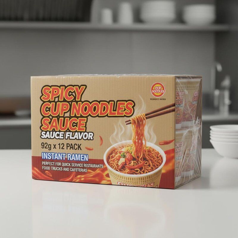 Salsa Piccante per Noodles in Tazza, Gusto 92g, Confezione da 12, Ramen Istantaneo Perfetto per Ristoranti a Servizio Rapido, Food Truck e Mense